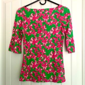 XS Lilly Pulitzer 3/4 sleeve top- great condition